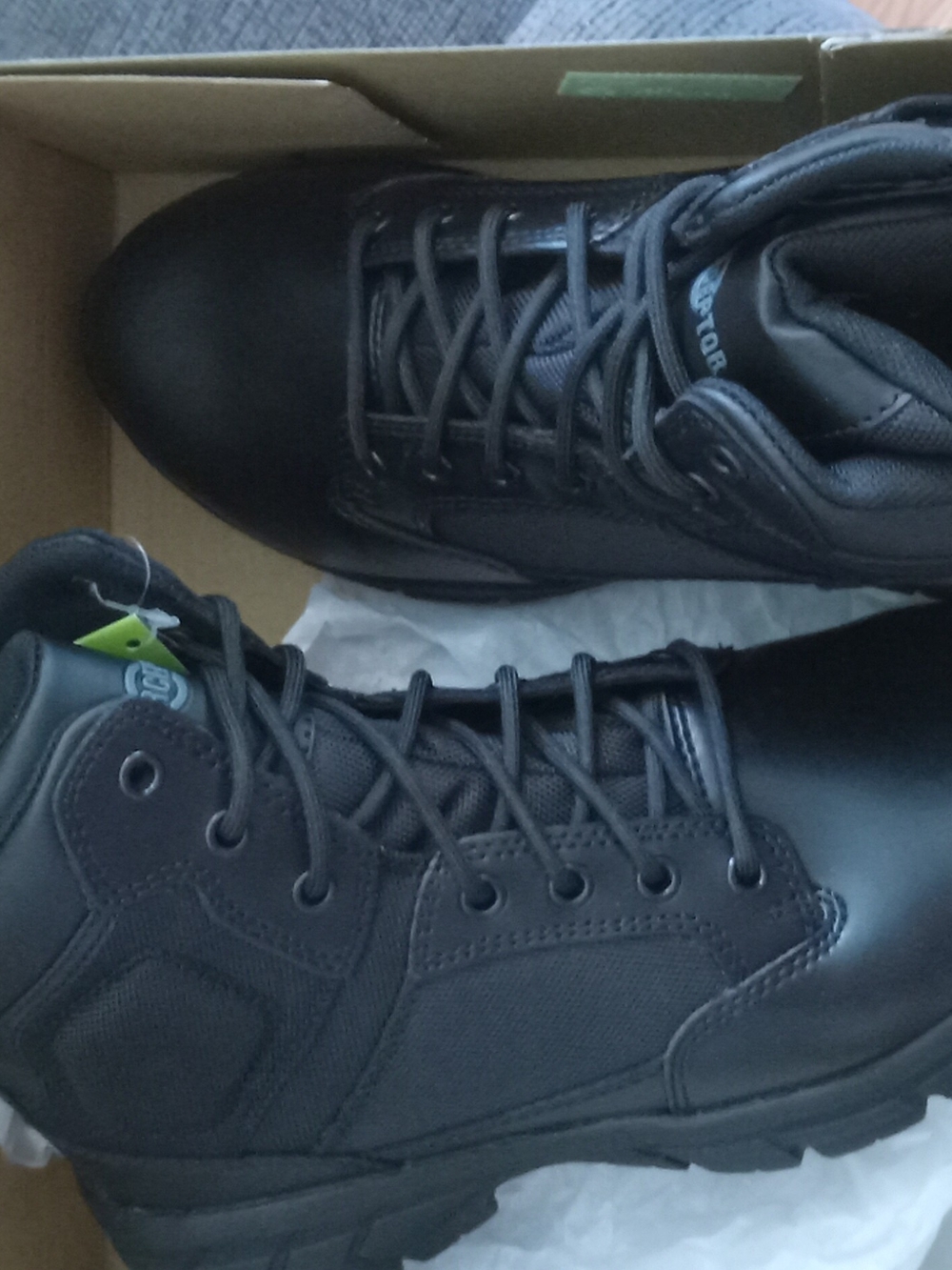 Men's Black Tactical Work Boots - Lightweight Support